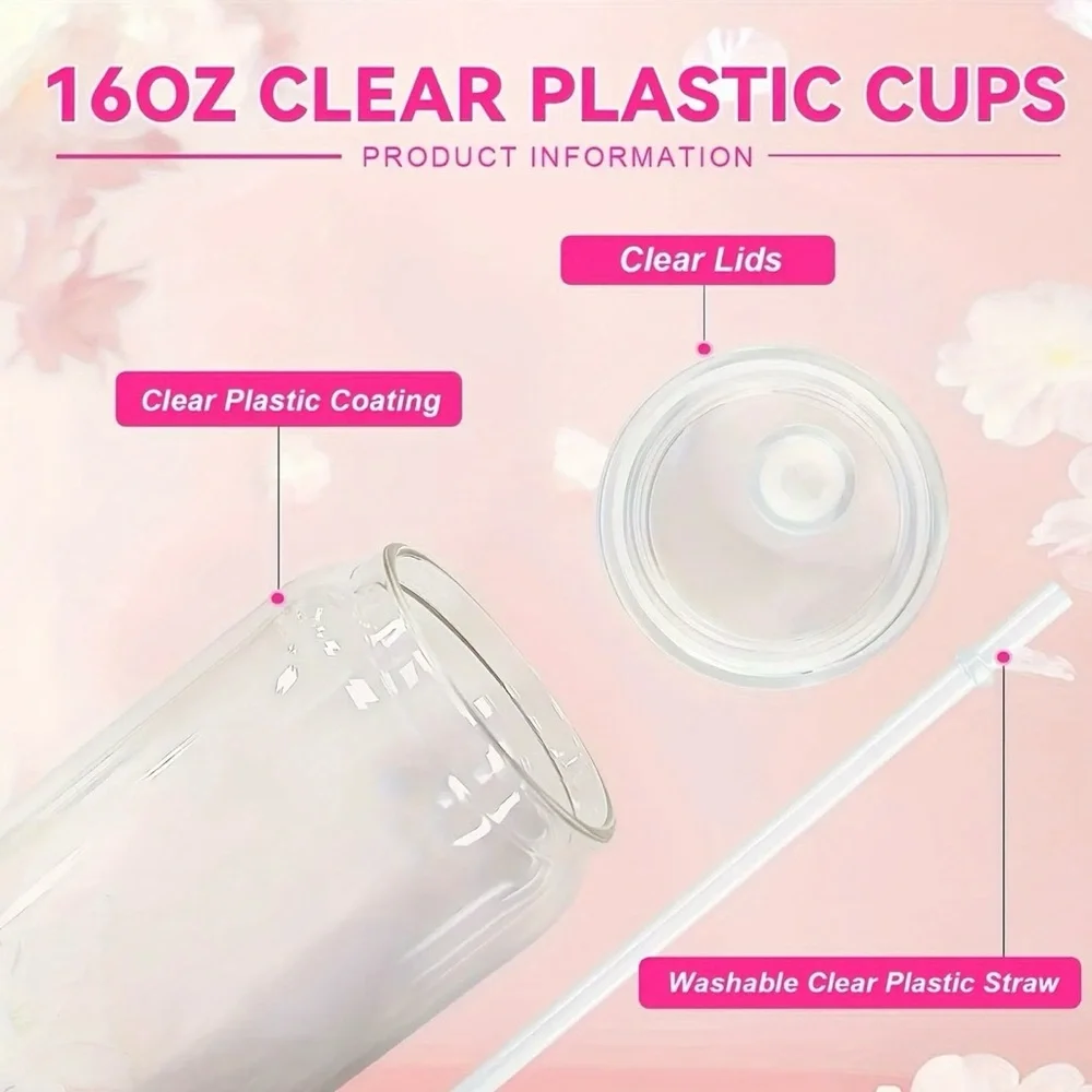 Mama Bear & Floral Wrapped Plastic Tumbler With Lid & Straw